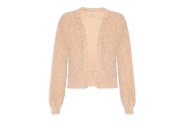Casaco Feminino De Tricot Pelinho - Marrom