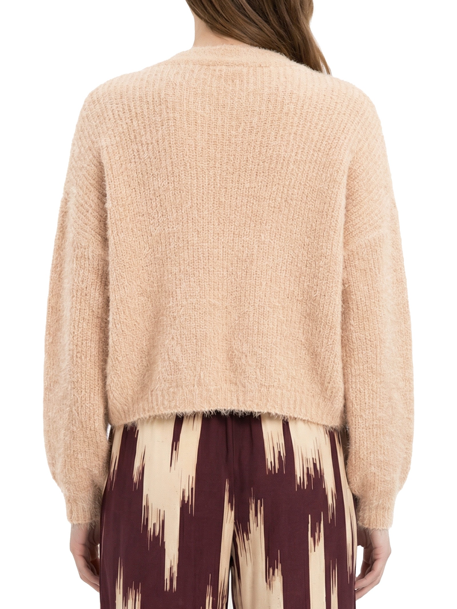 Casaco Feminino De Tricot Pelinho Marrom Cacay