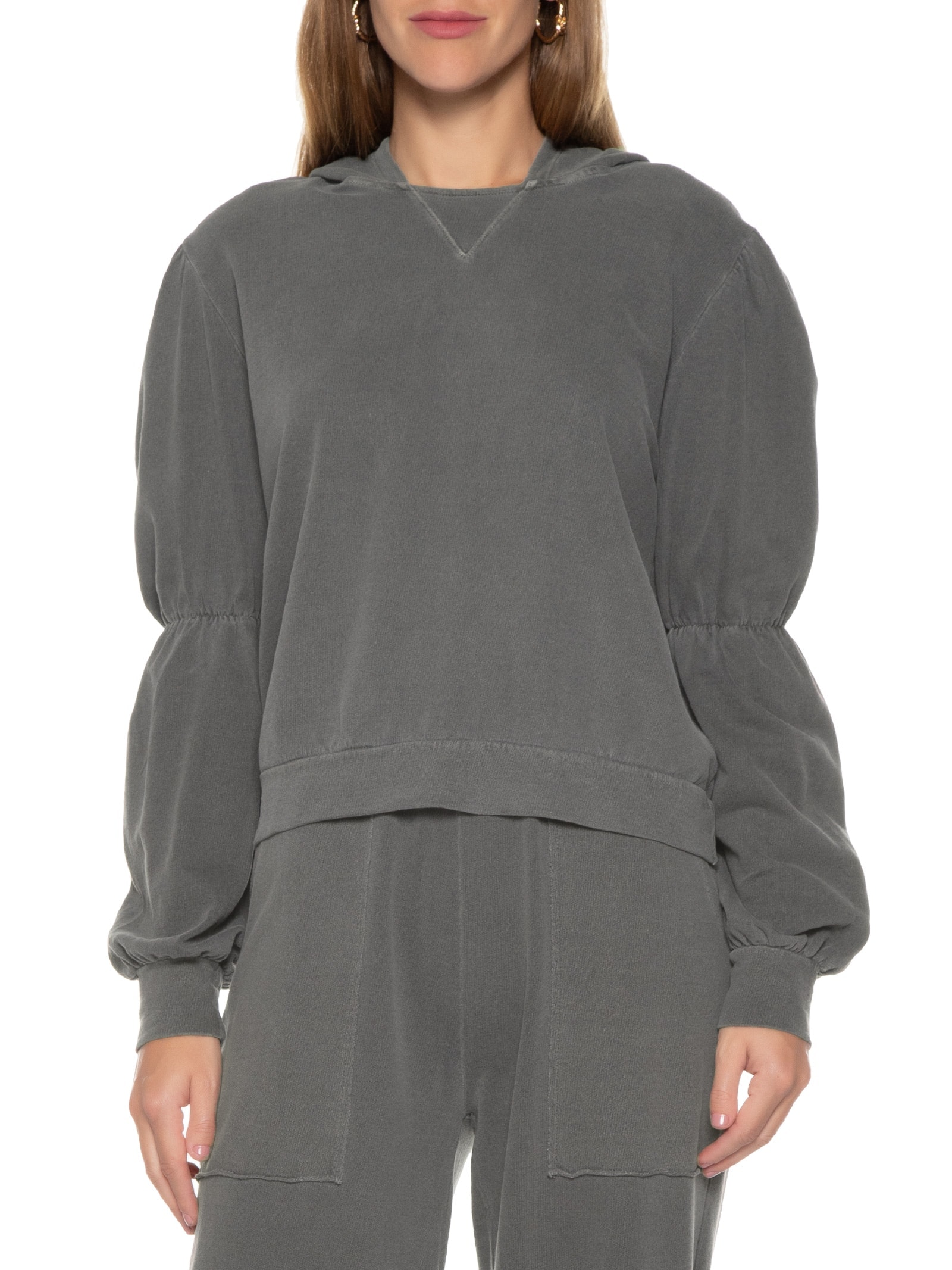 Casaco Feminino Detalhe Manga Cinza Basiq