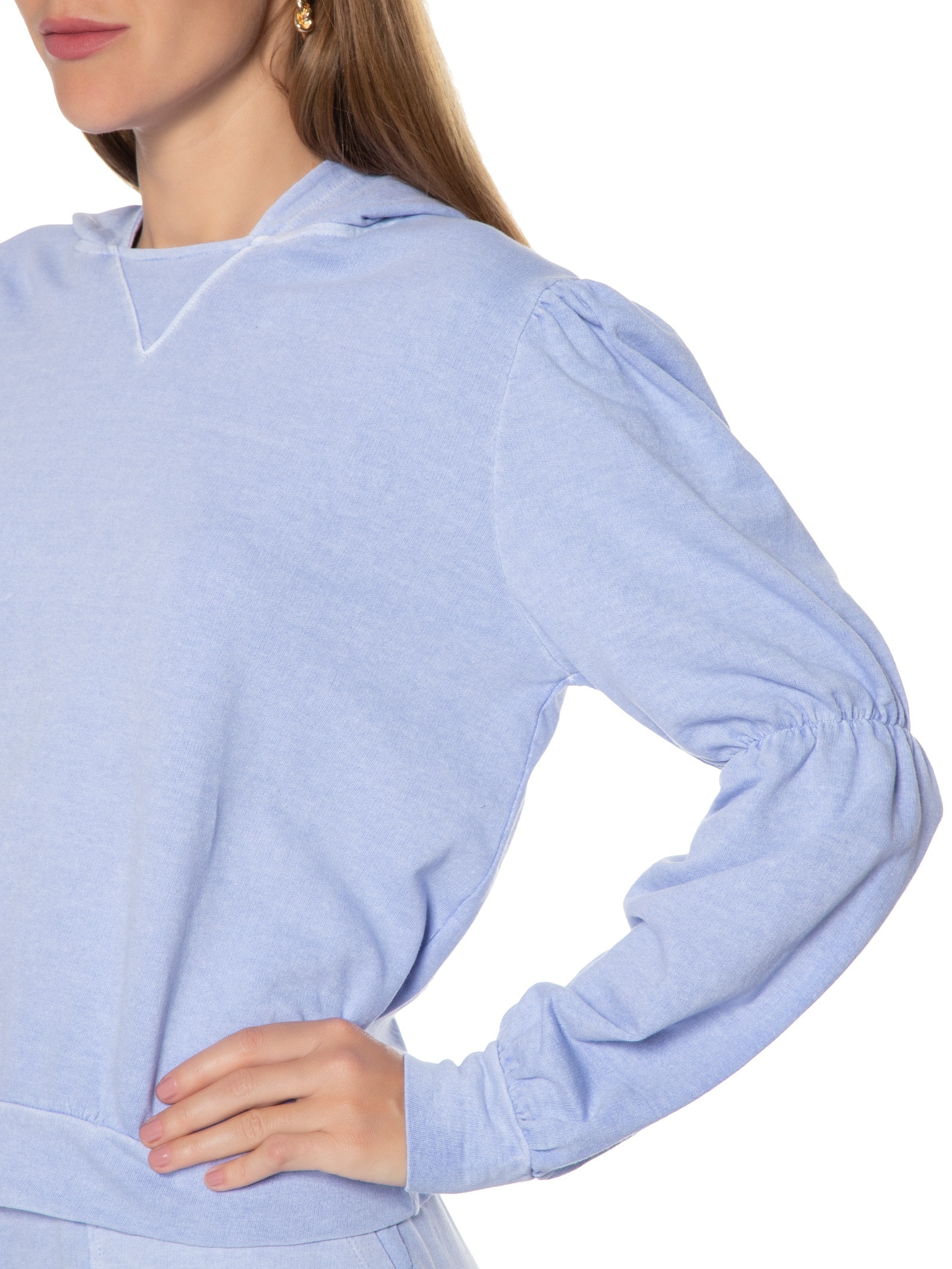 Casaco Feminino Detalhe Manga Lilás Basiq
