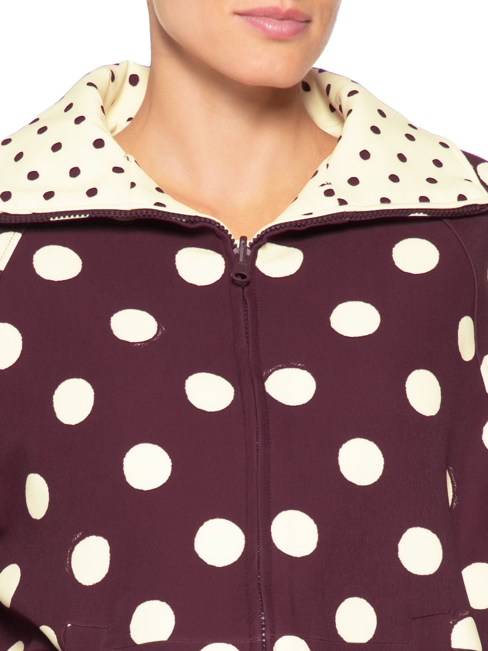 Casaco Feminino Double Petit Poa Marrom Farm