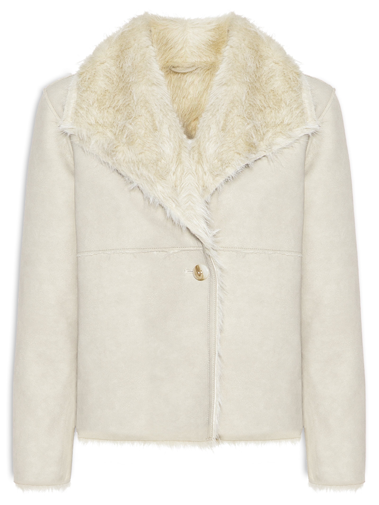 Casaco Feminino Fur Bege Market 33