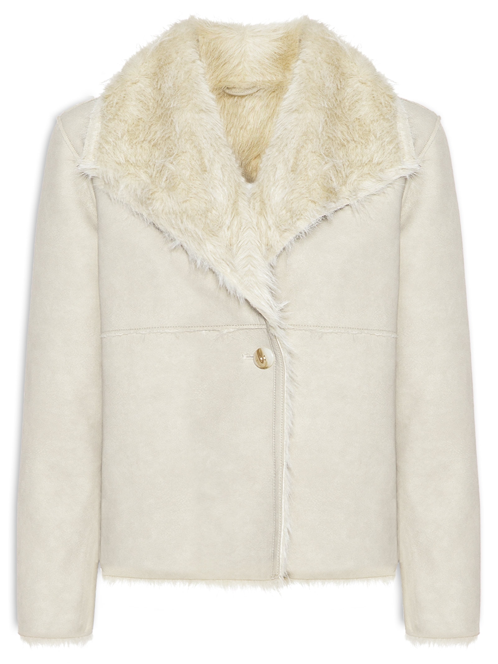 Casaco Feminino Fur Bege Market 33