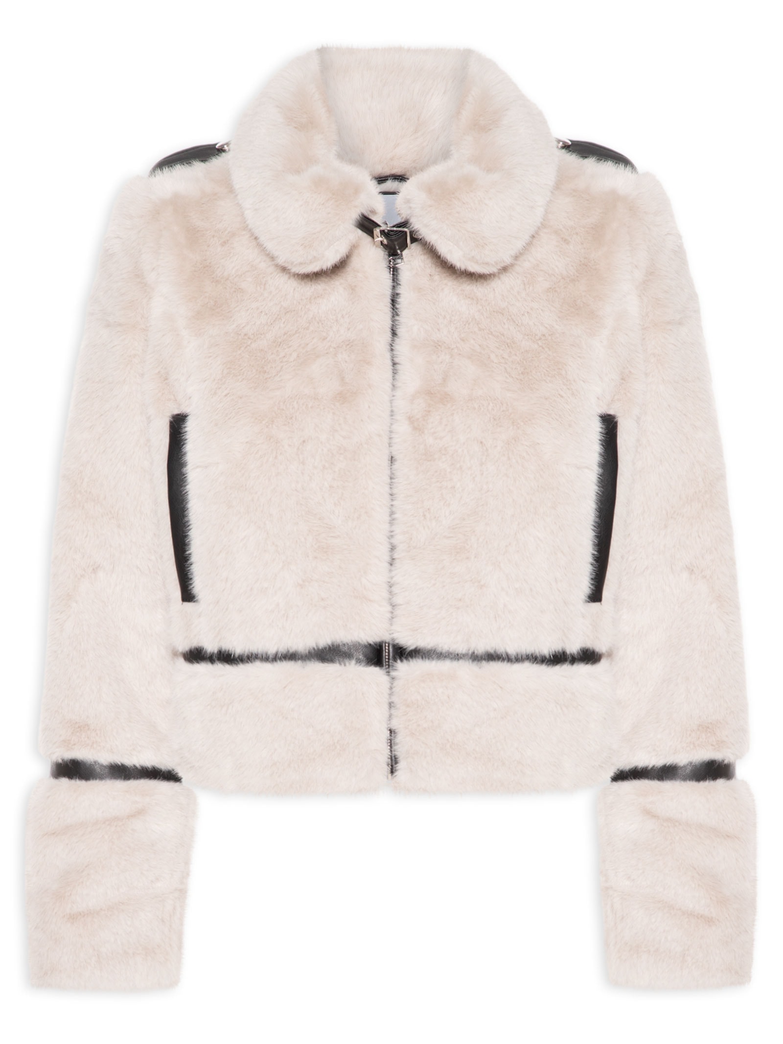 Casaco Feminino Fur Cinza Market 33