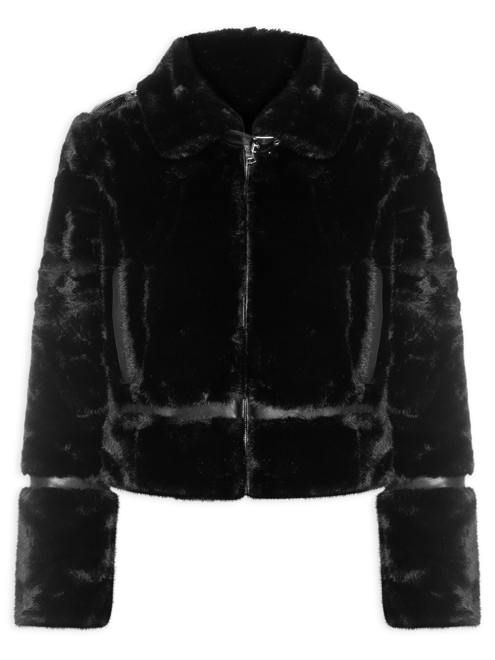 Casaco Feminino Fur Preto Market 33