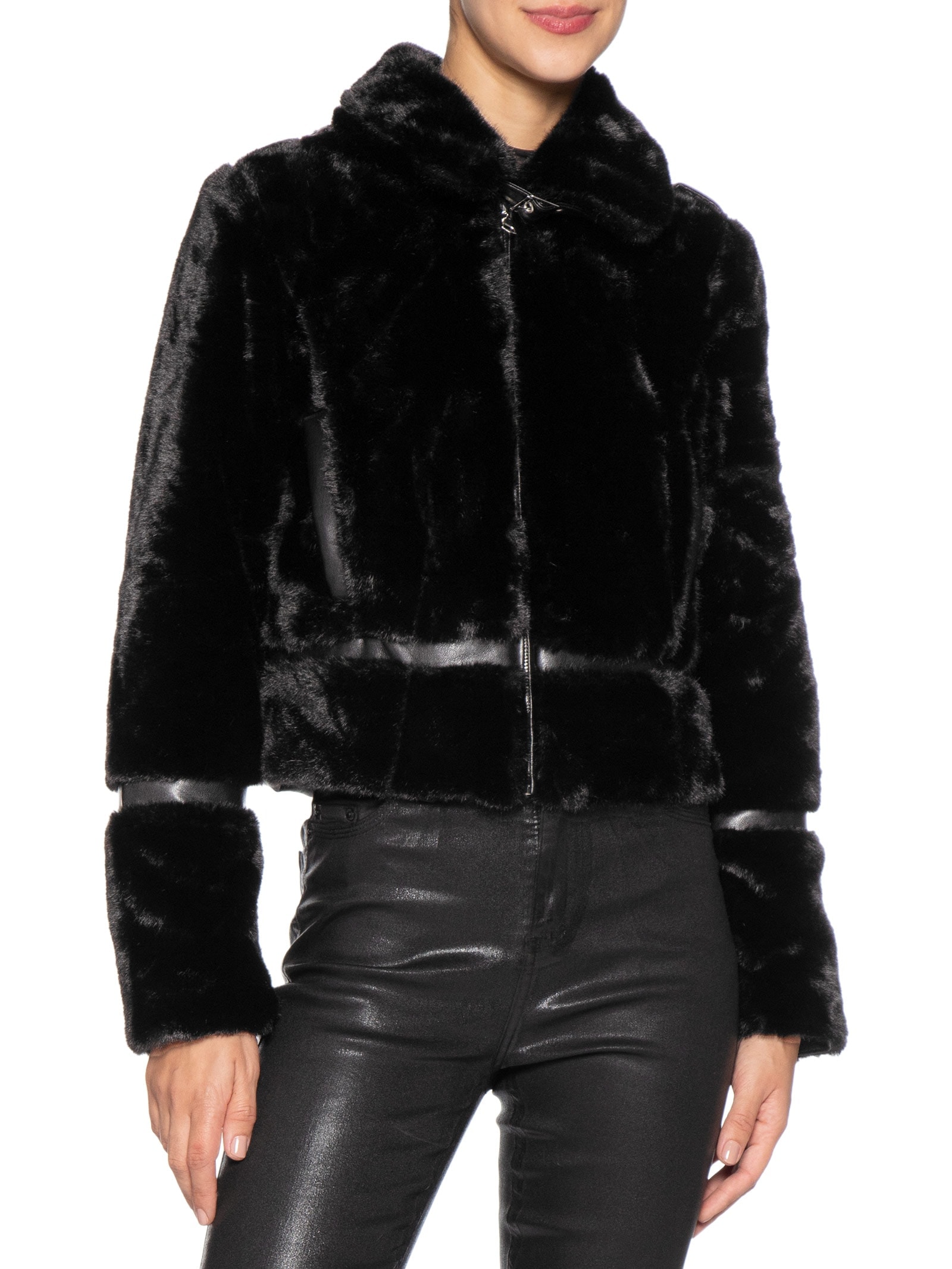 Casaco Feminino Fur Preto Market 33