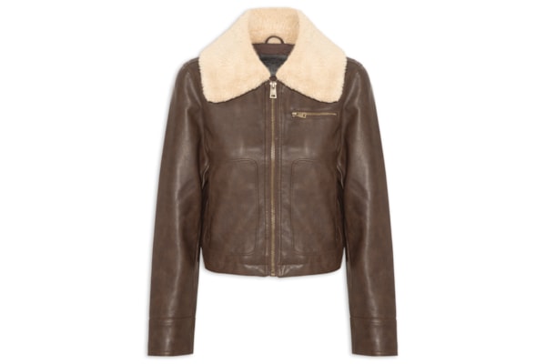 Casaco Feminino GIII Cropped Vintage Aviator W. S - Marrom