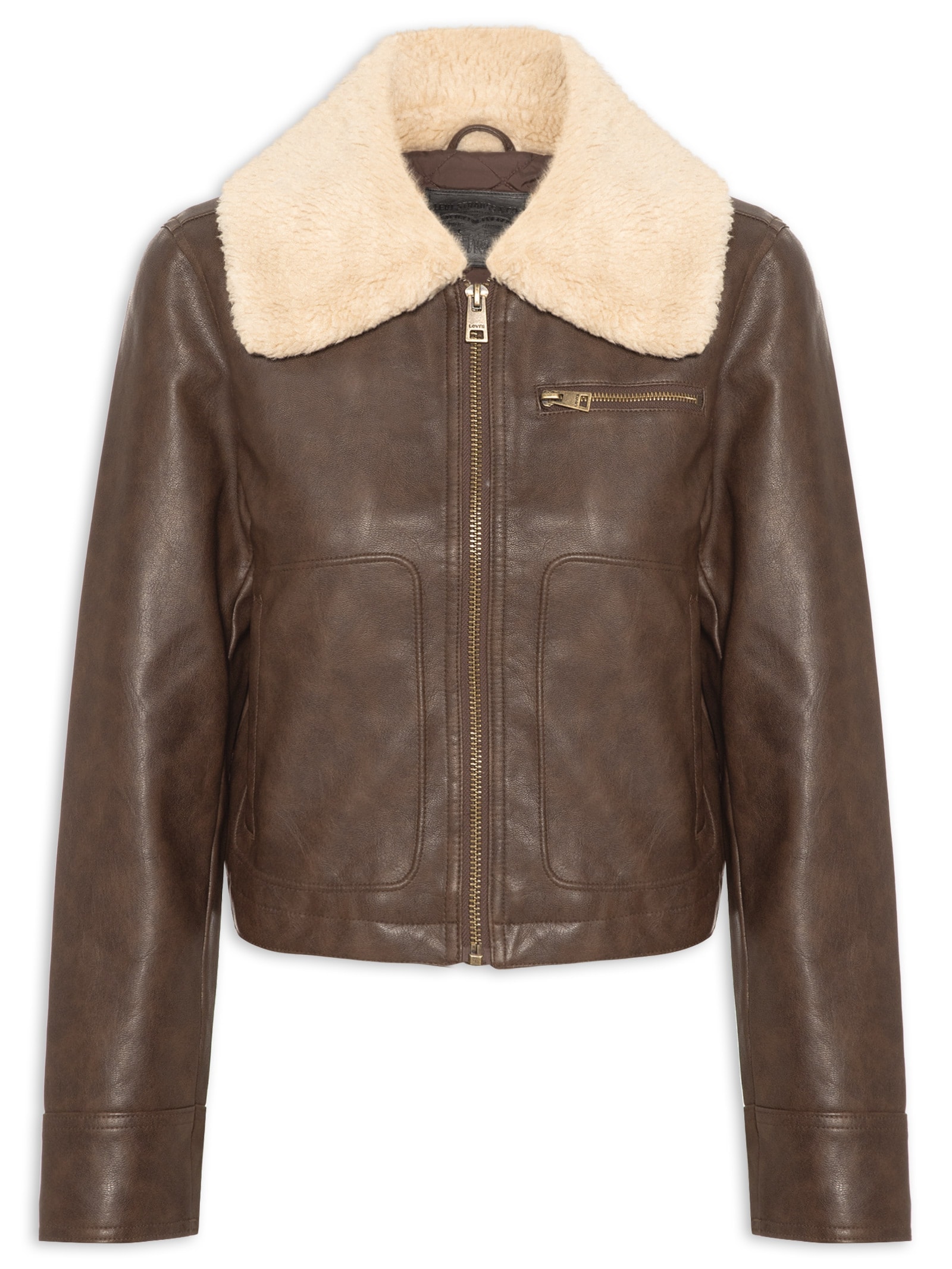 Casaco Feminino GIII Cropped Vintage Aviator W. S Marrom Levi's