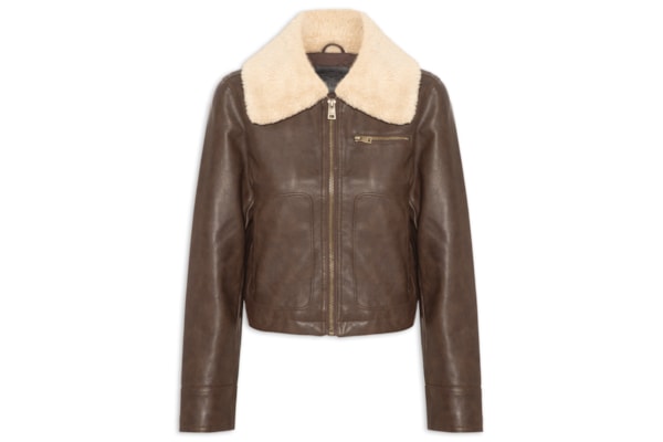 Casaco Feminino GIII Cropped Vintage Aviator W. S - Marrom