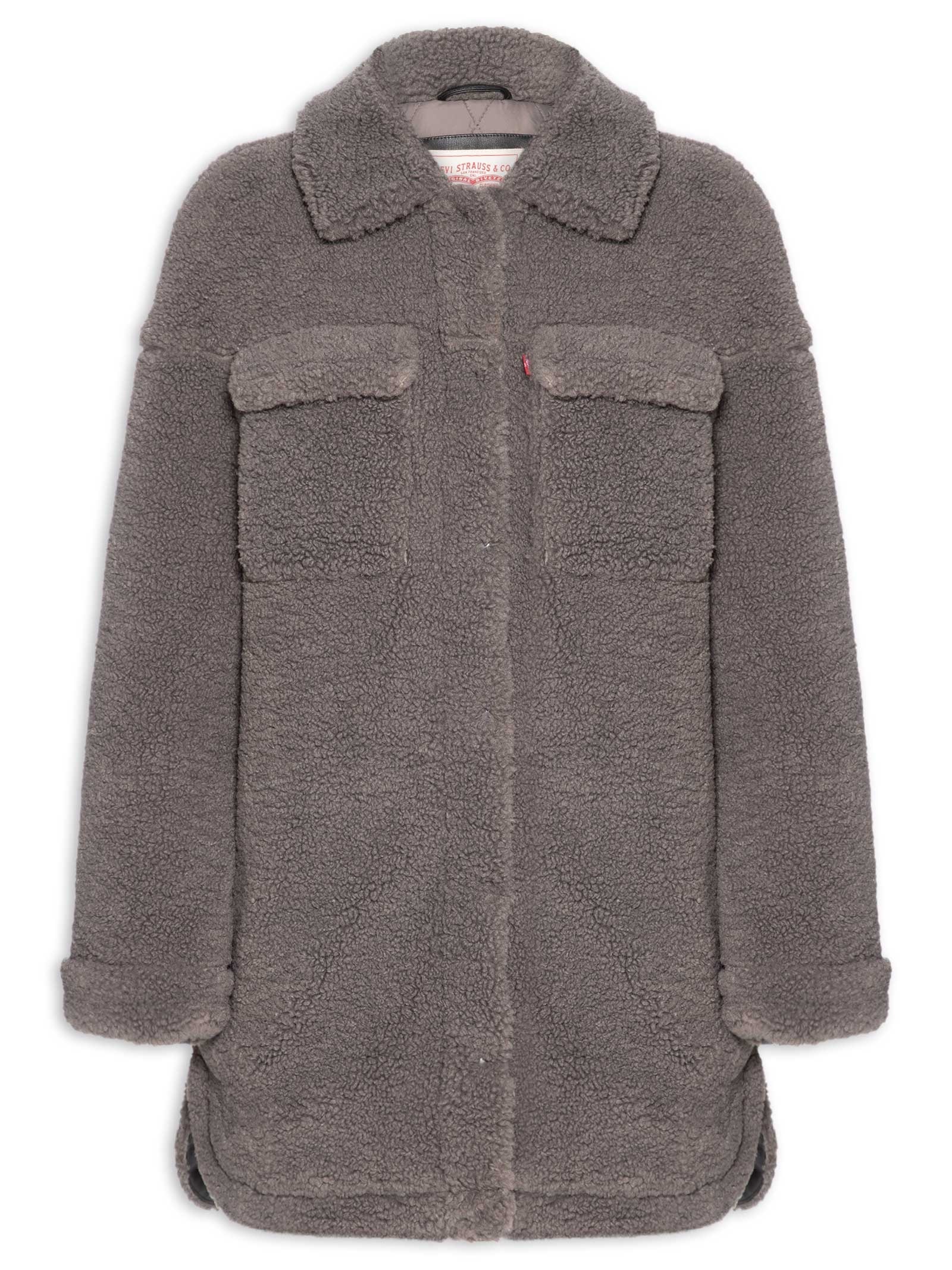 Casaco Feminino  GIII Sherpa Outerwear Cinza Levi's