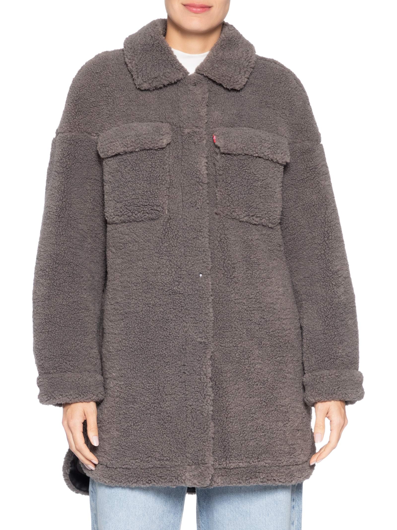 Casaco Feminino  GIII Sherpa Outerwear Cinza Levi's
