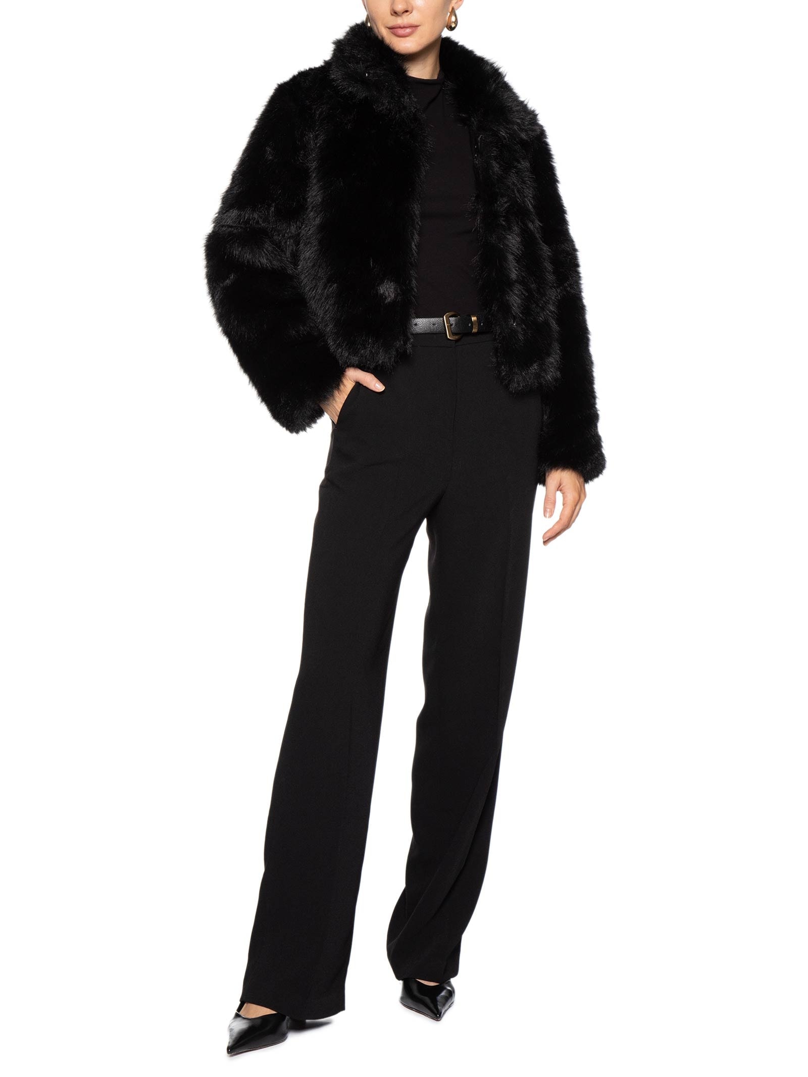 Casaco Feminino Gola Alta Preto '2Essential