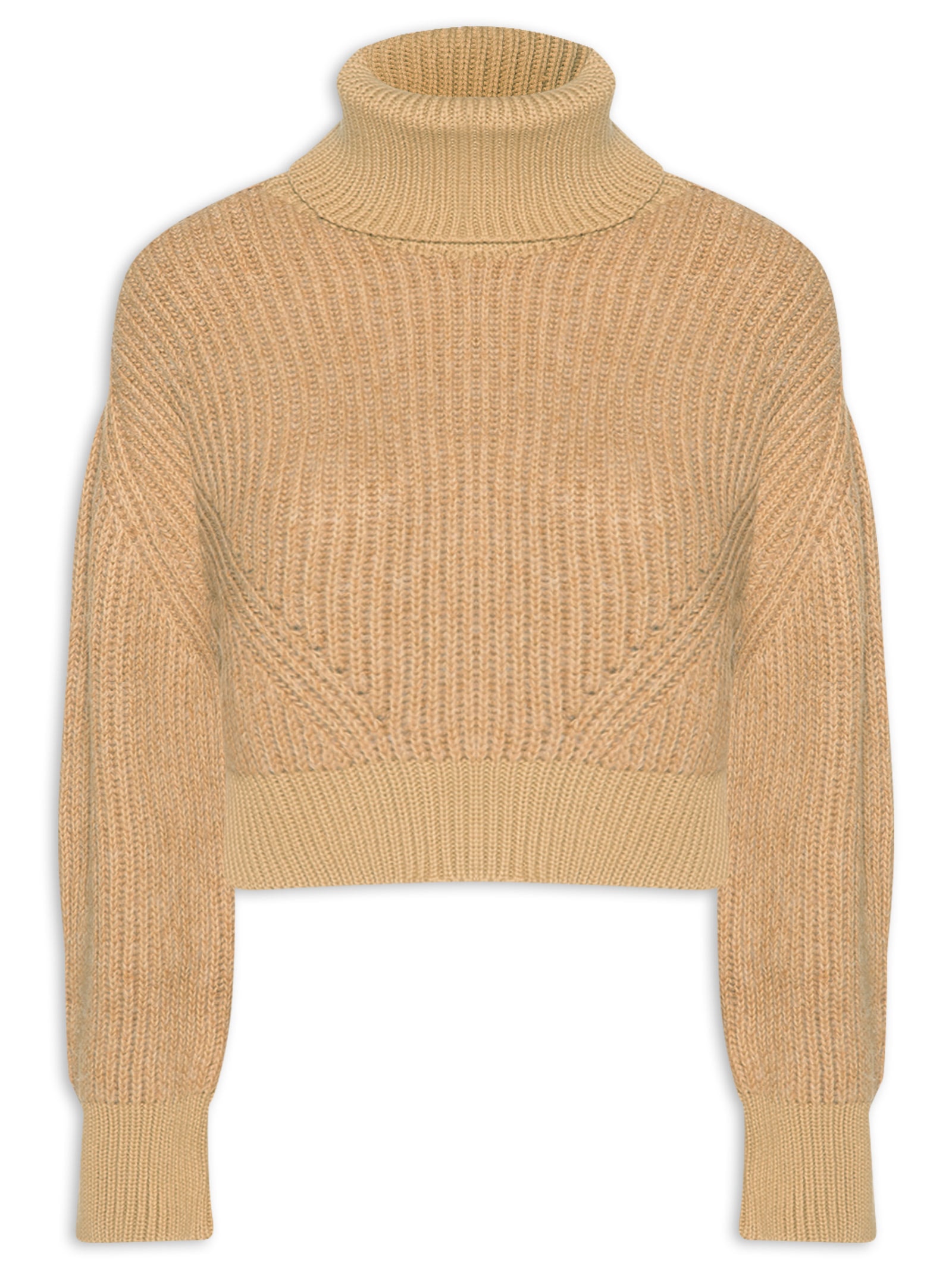 Casaco Feminino Gola Fio Trocado De Tricot Marrom Animale