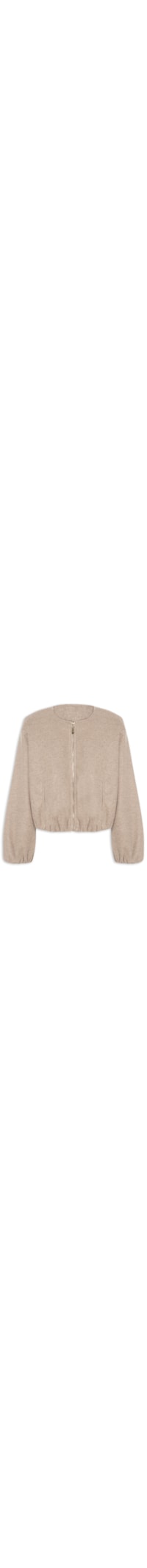 Casaco Feminino Gola Redonda - Bege