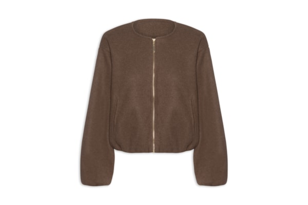 Casaco Feminino Gola Redonda - Marrom