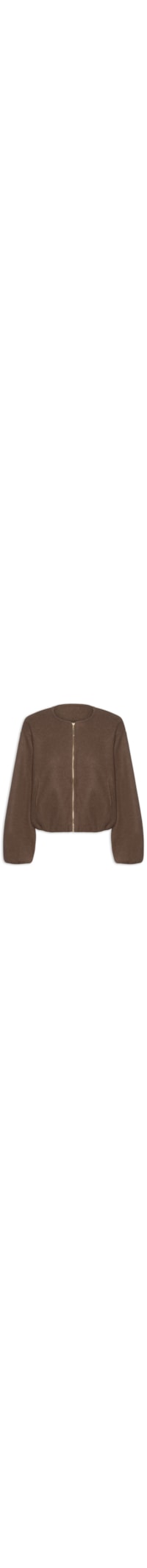 Casaco Feminino Gola Redonda - Marrom