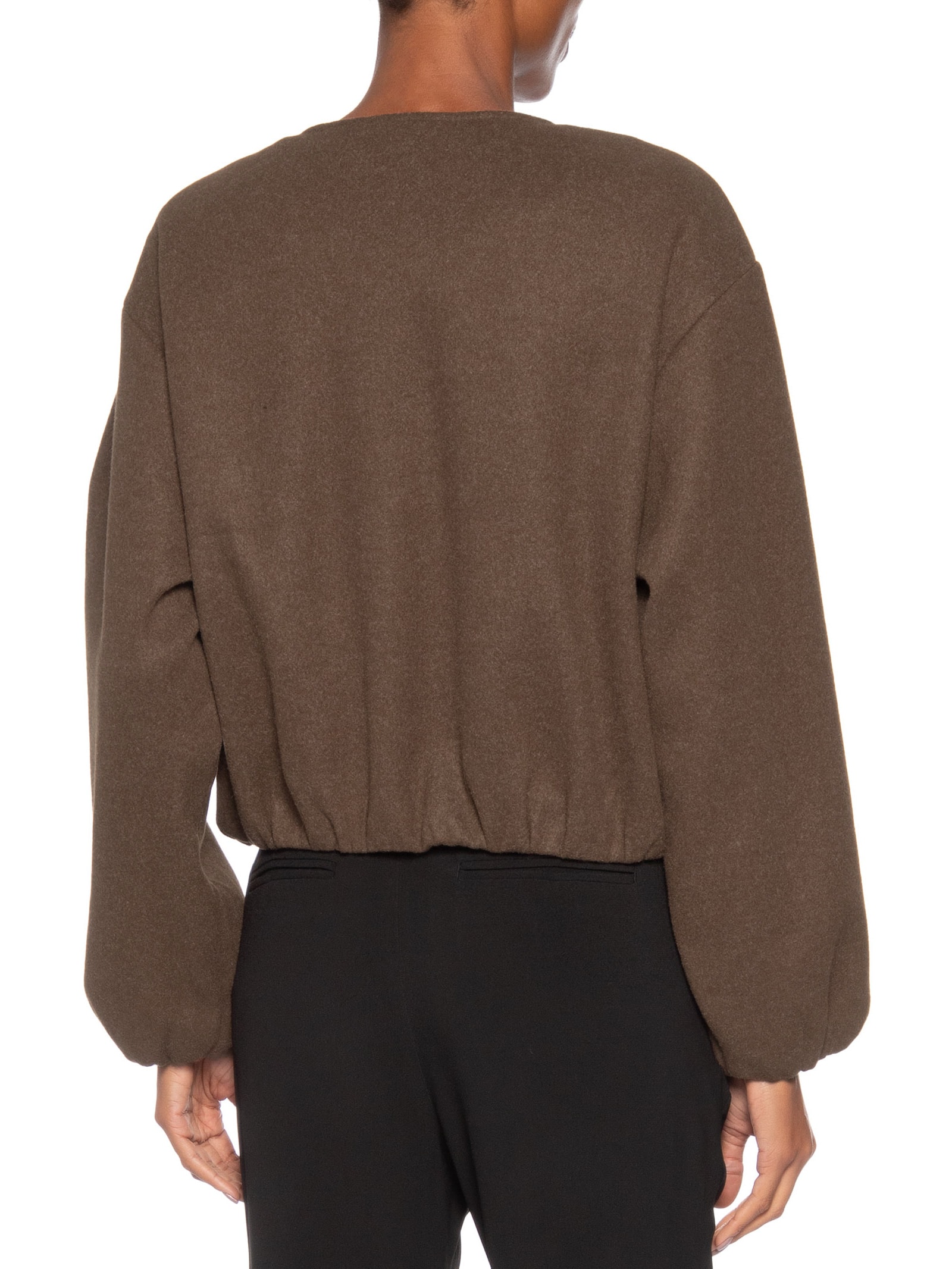 Casaco Feminino Gola Redonda Marrom '2Essential