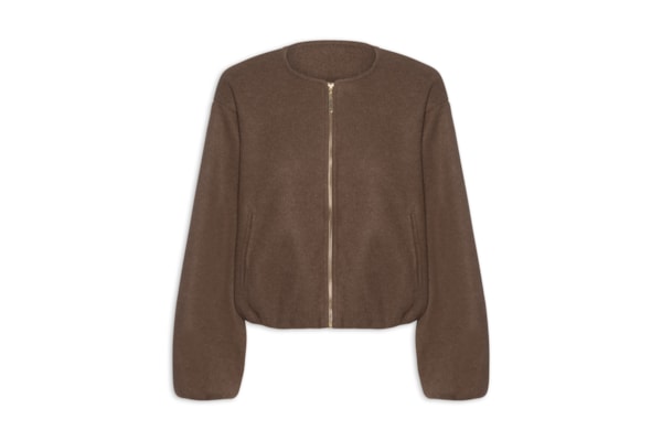 Casaco Feminino Gola Redonda - Marrom