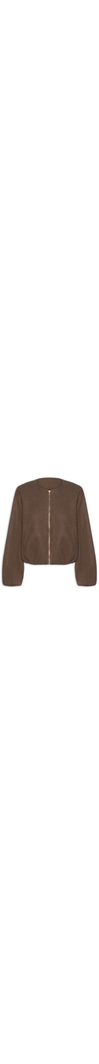 Casaco Feminino Gola Redonda - Marrom