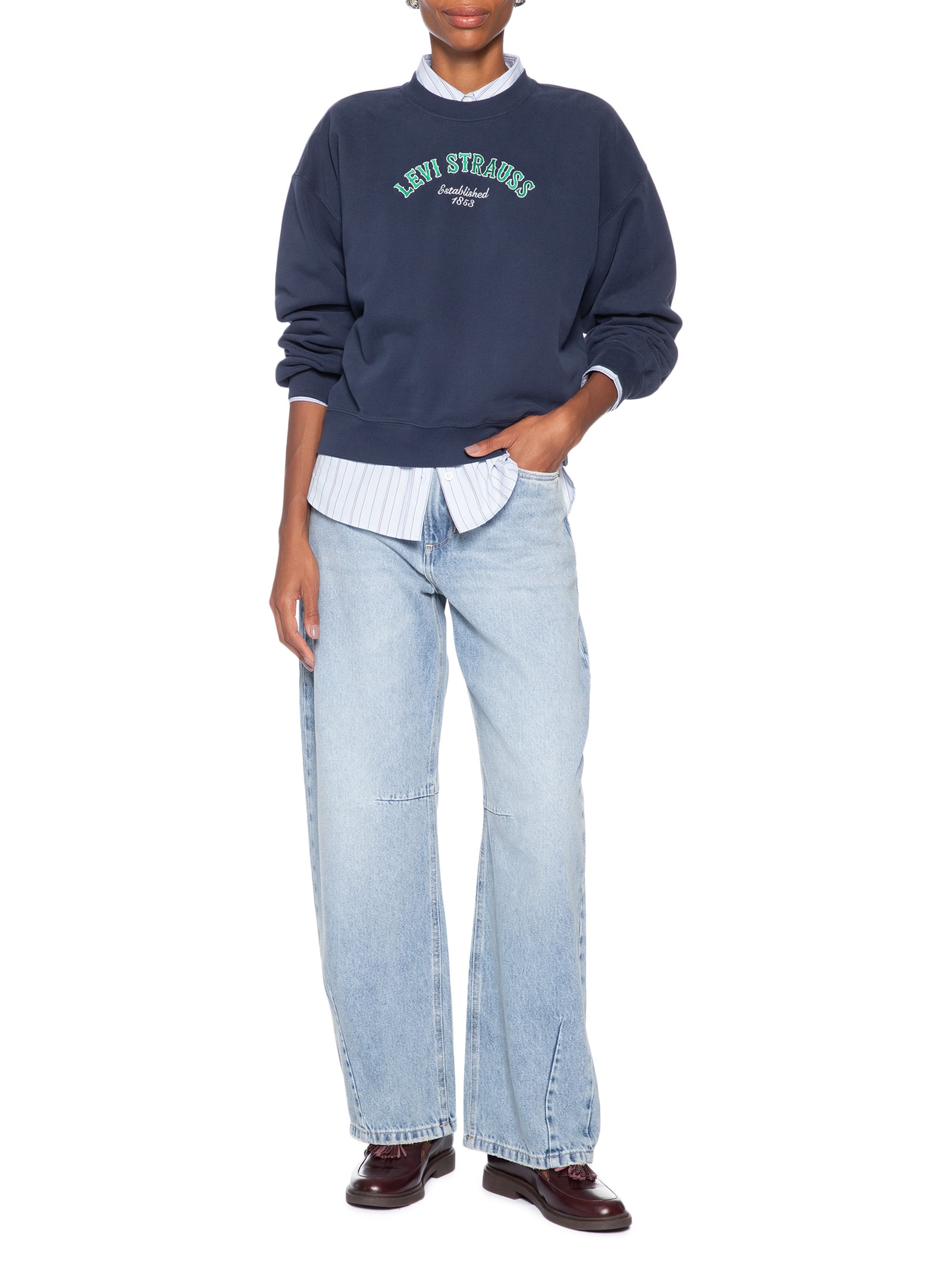 Casaco Feminino GR Boxy Crewneck Azul Levi's