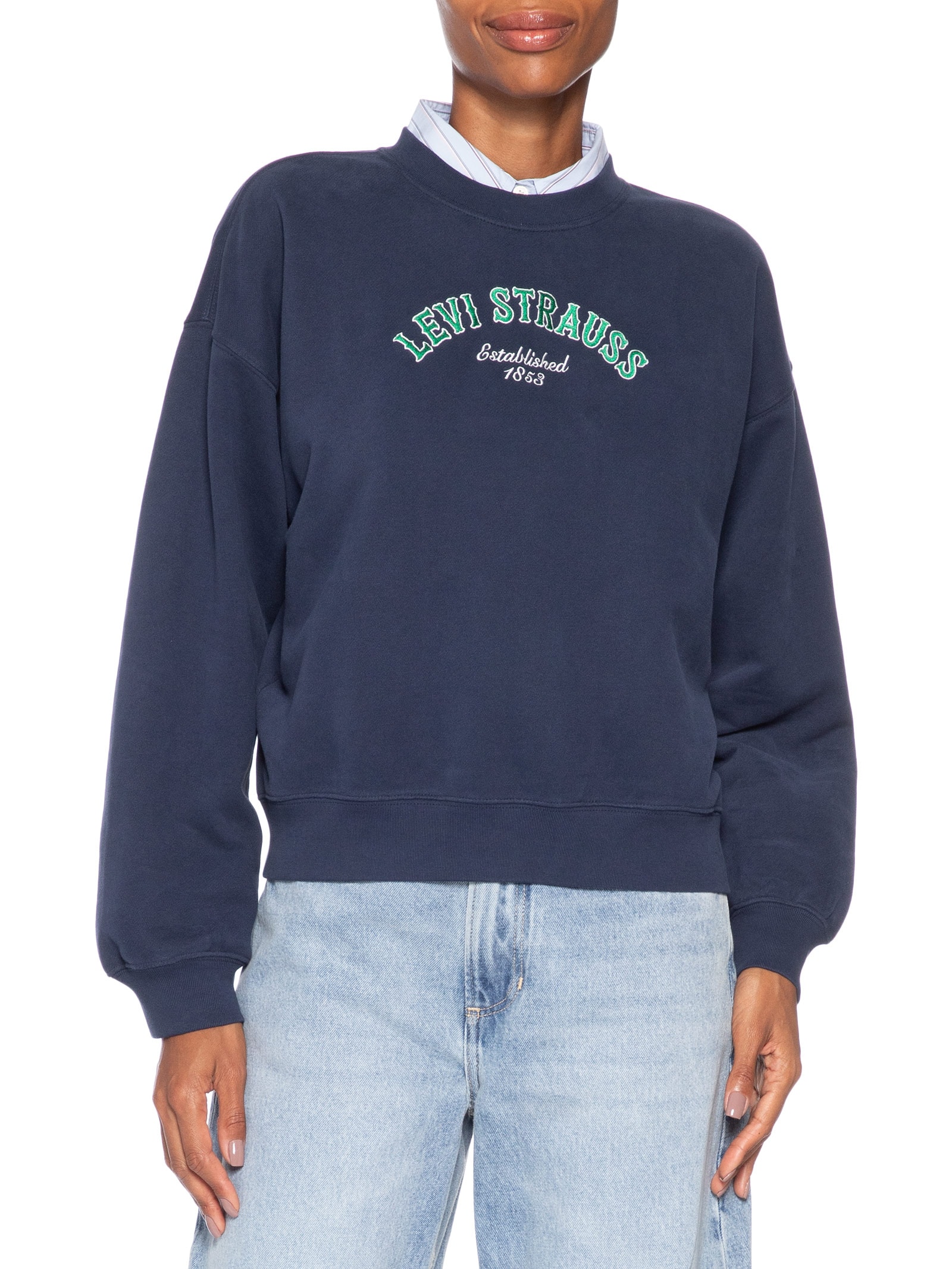 Casaco Feminino GR Boxy Crewneck Azul Levi's