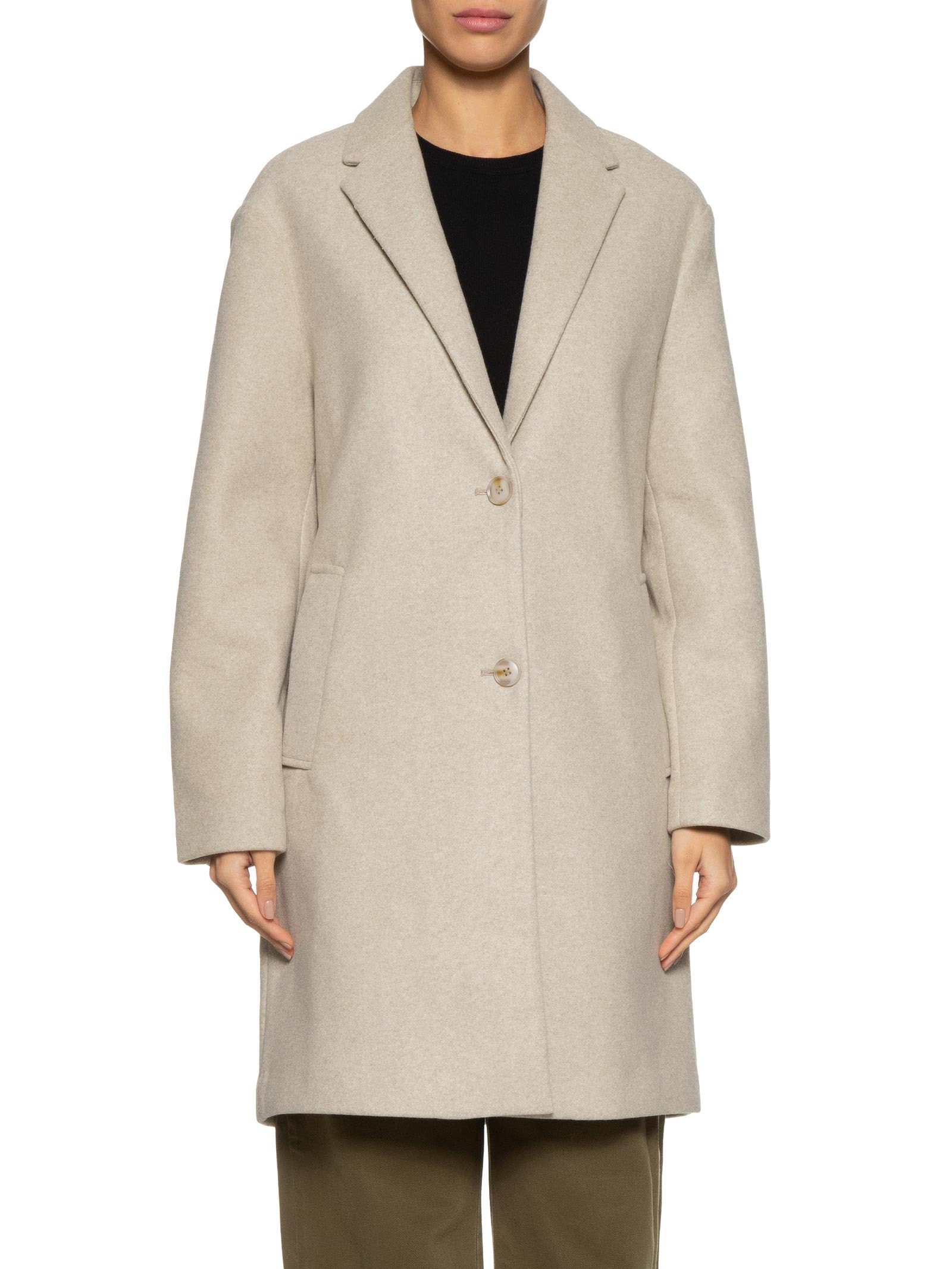 Casaco Feminino La Batida Alongado Bege Basiq - Main Image