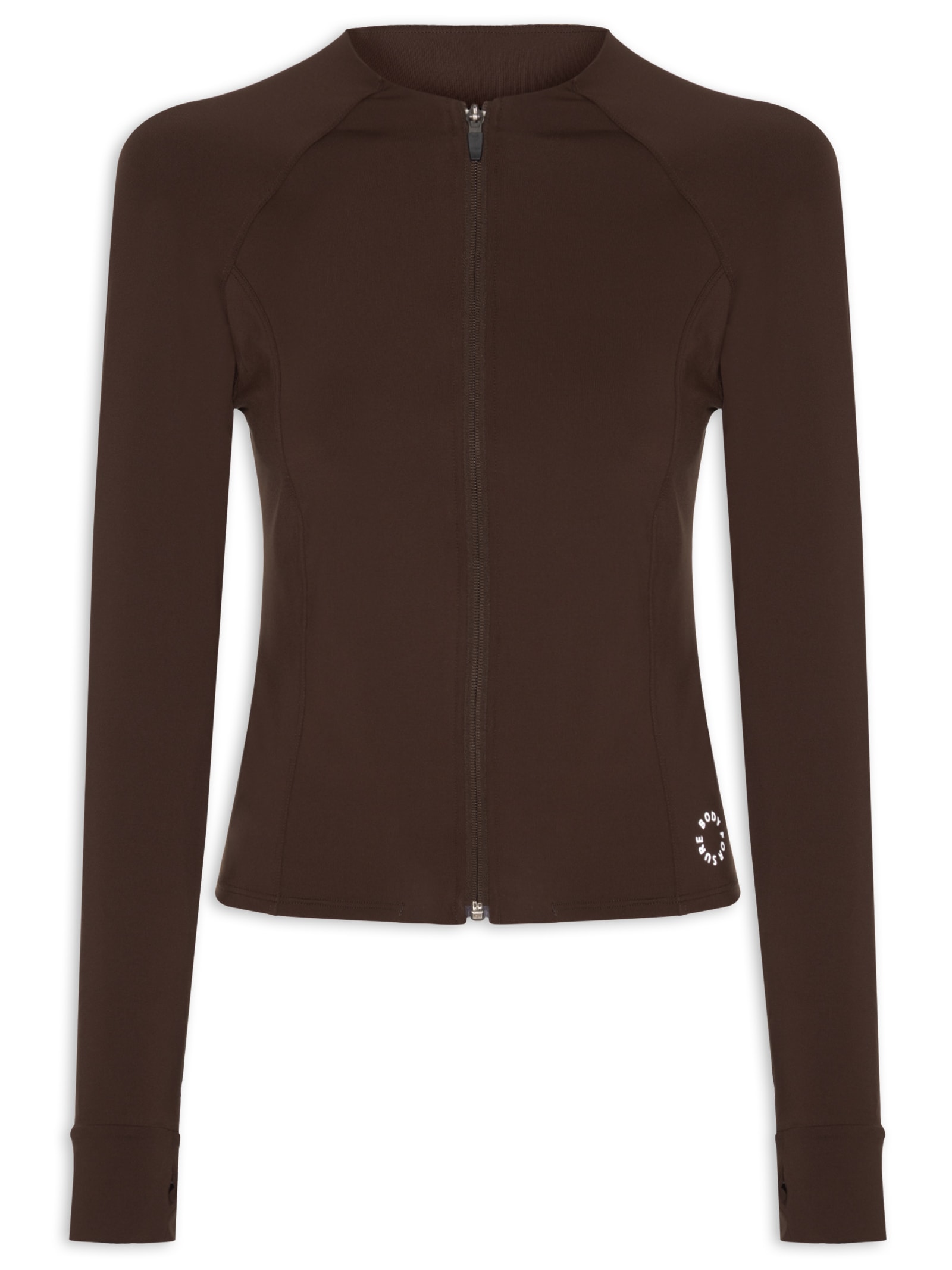 Casaco Feminino Liso Active Soul Marrom Body For Sure