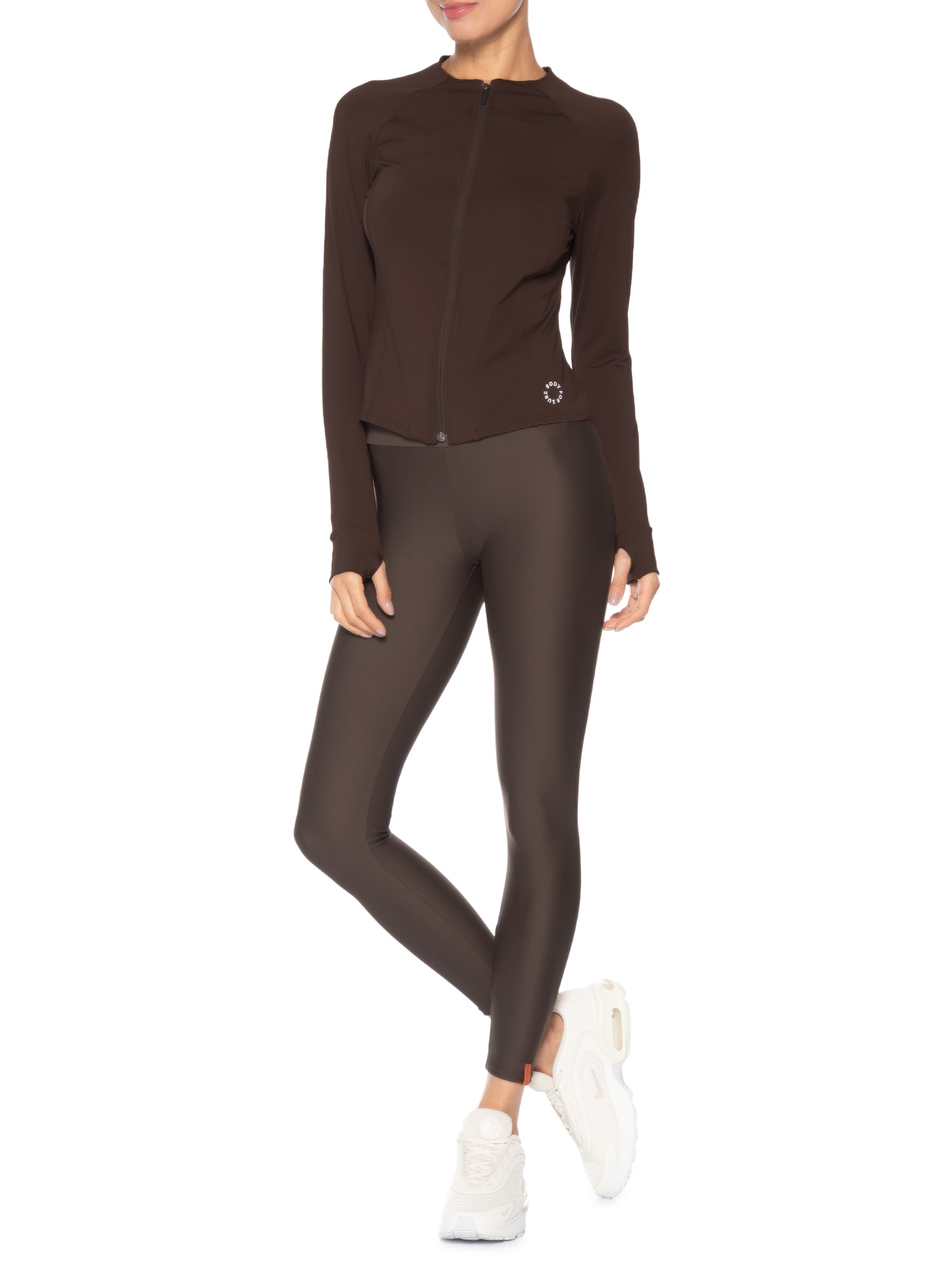 Casaco Feminino Liso Active Soul Marrom Body For Sure