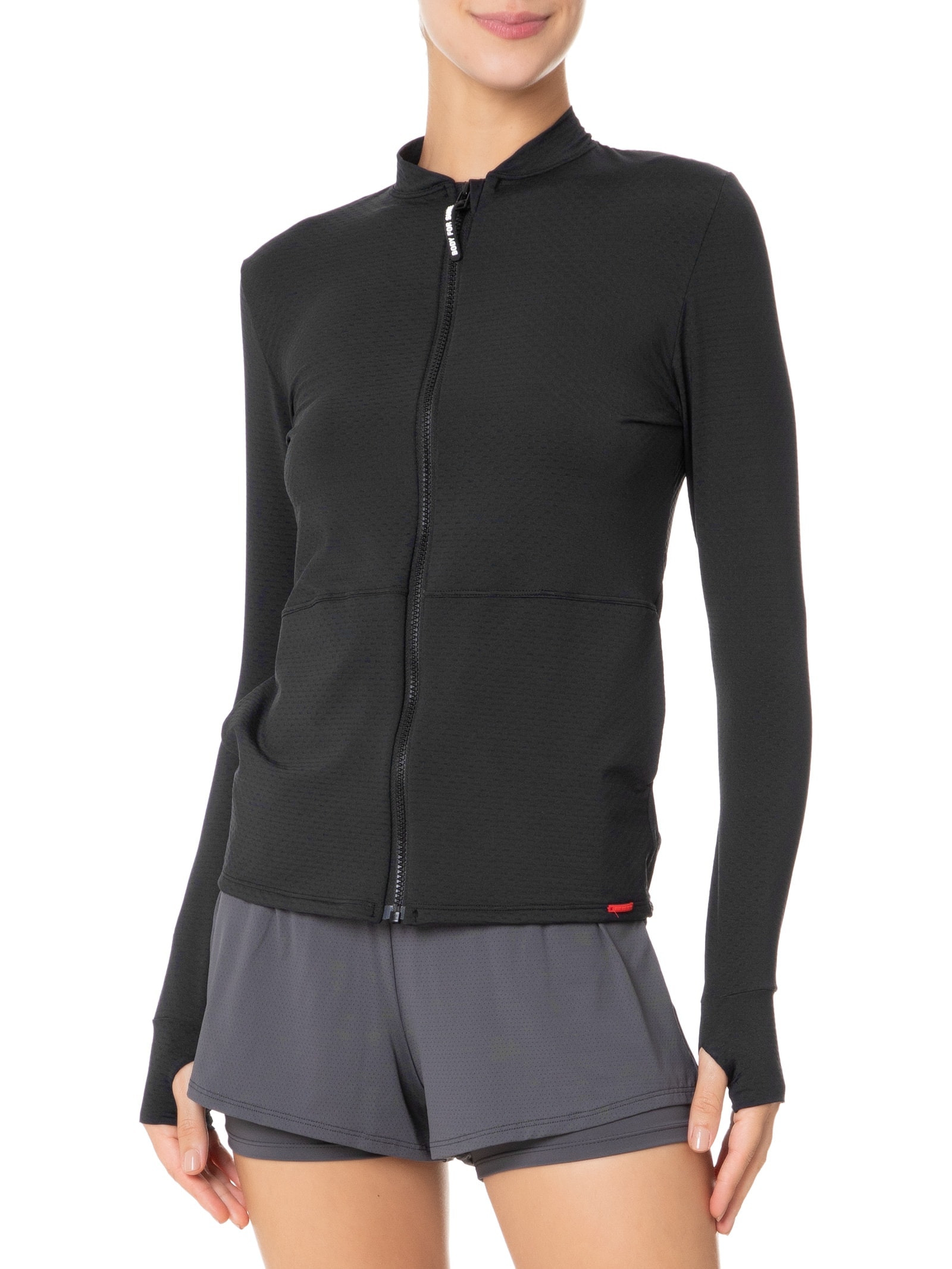 Casaco Feminino Liso Preto Body For Sure