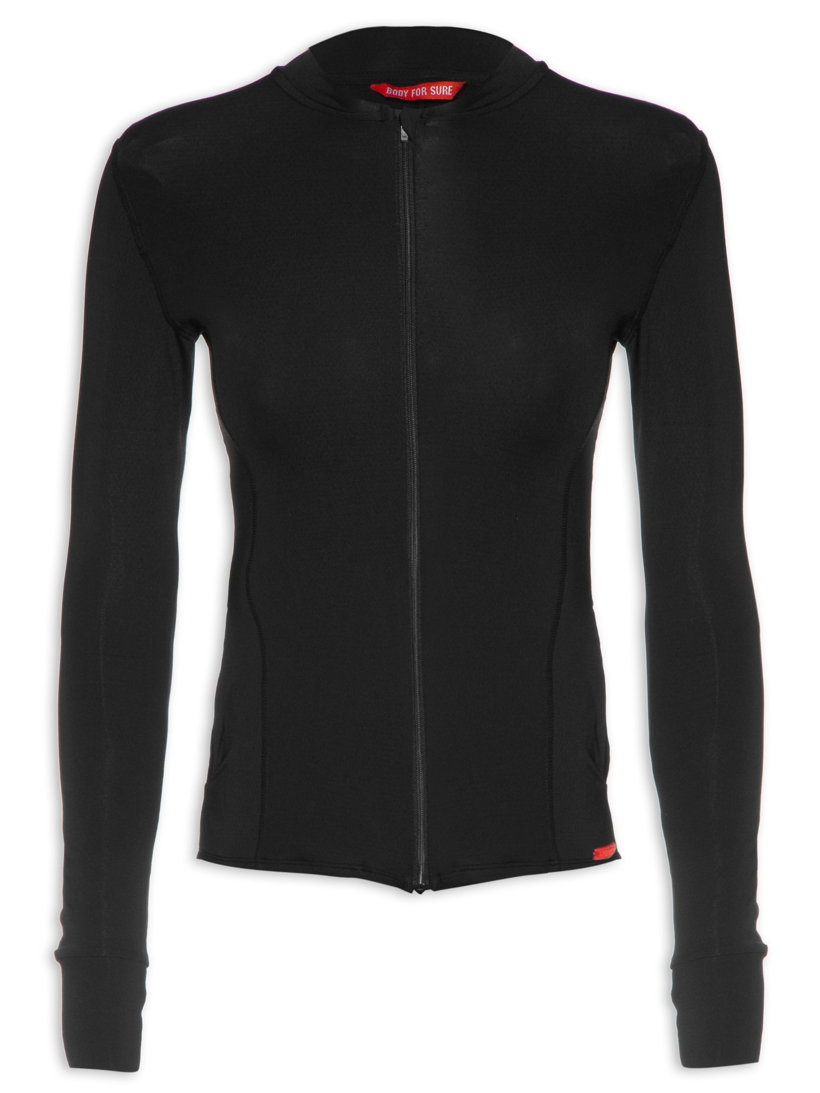 Casaco Feminino Liso Preto Body For Sure