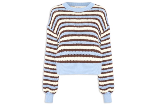 Casaco Feminino Listrado - Azul