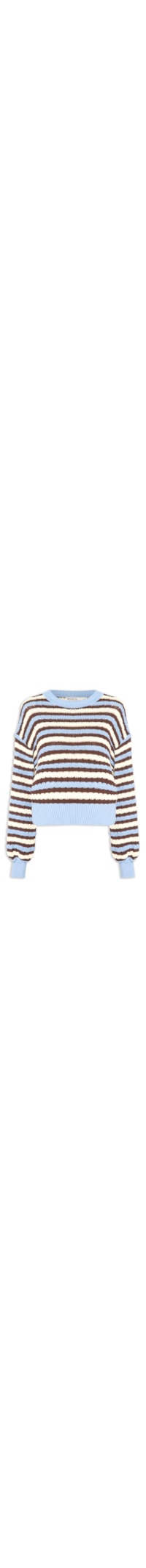 Casaco Feminino Listrado - Azul