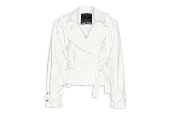 Casaco Feminino Manga Longa Com Faixa - Branco