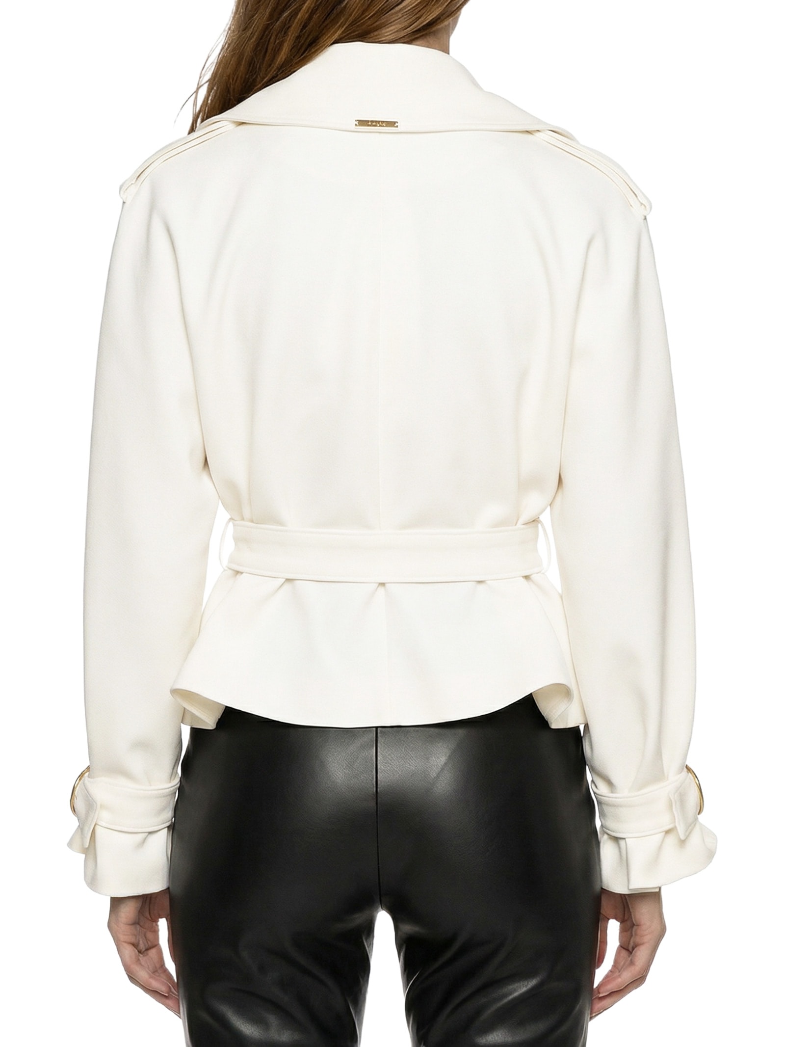 Casaco Feminino Manga Longa Com Faixa Branco Lança Perfume