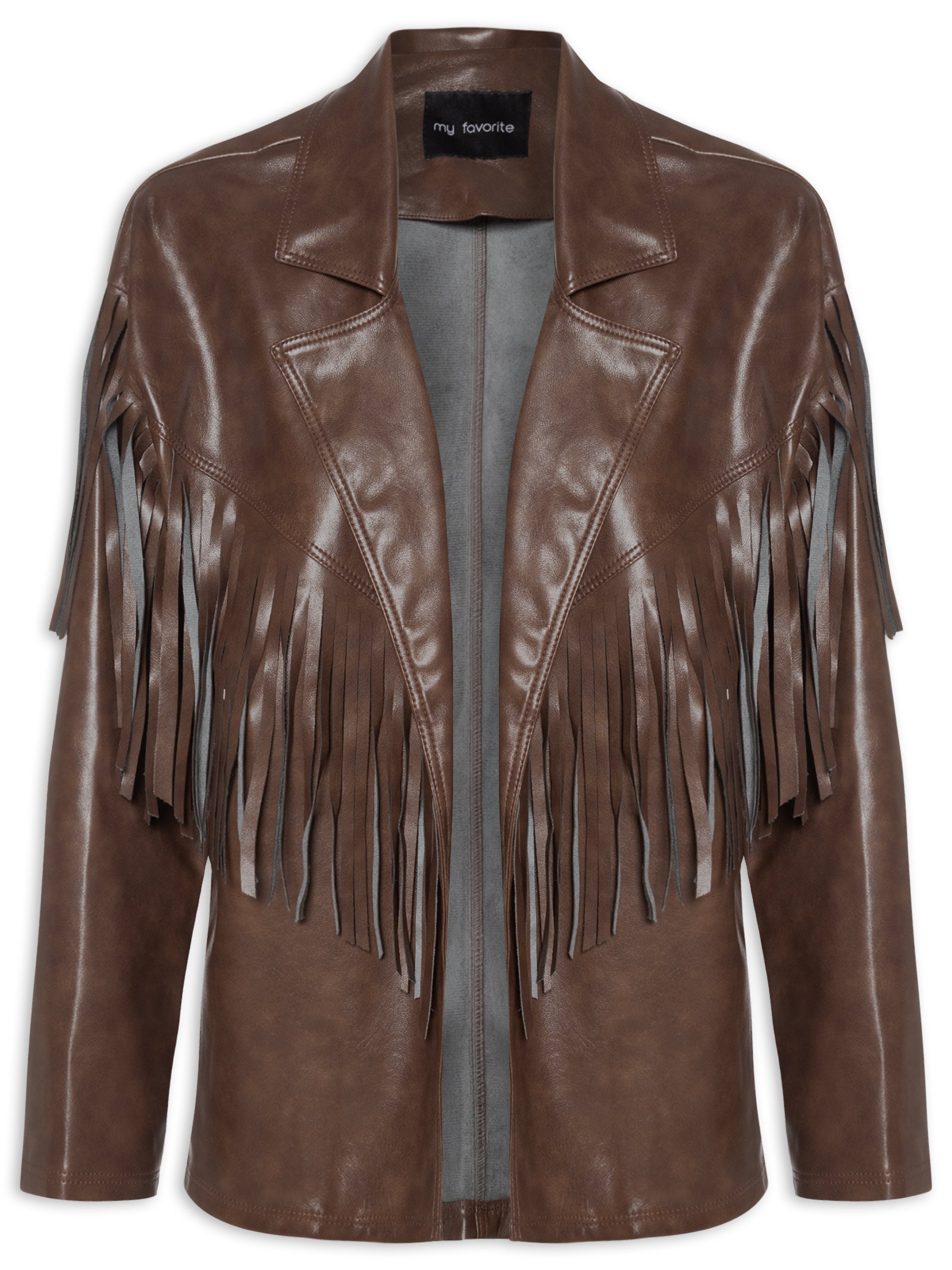 Casaco Feminino Manga Longa Marrom My Favorite