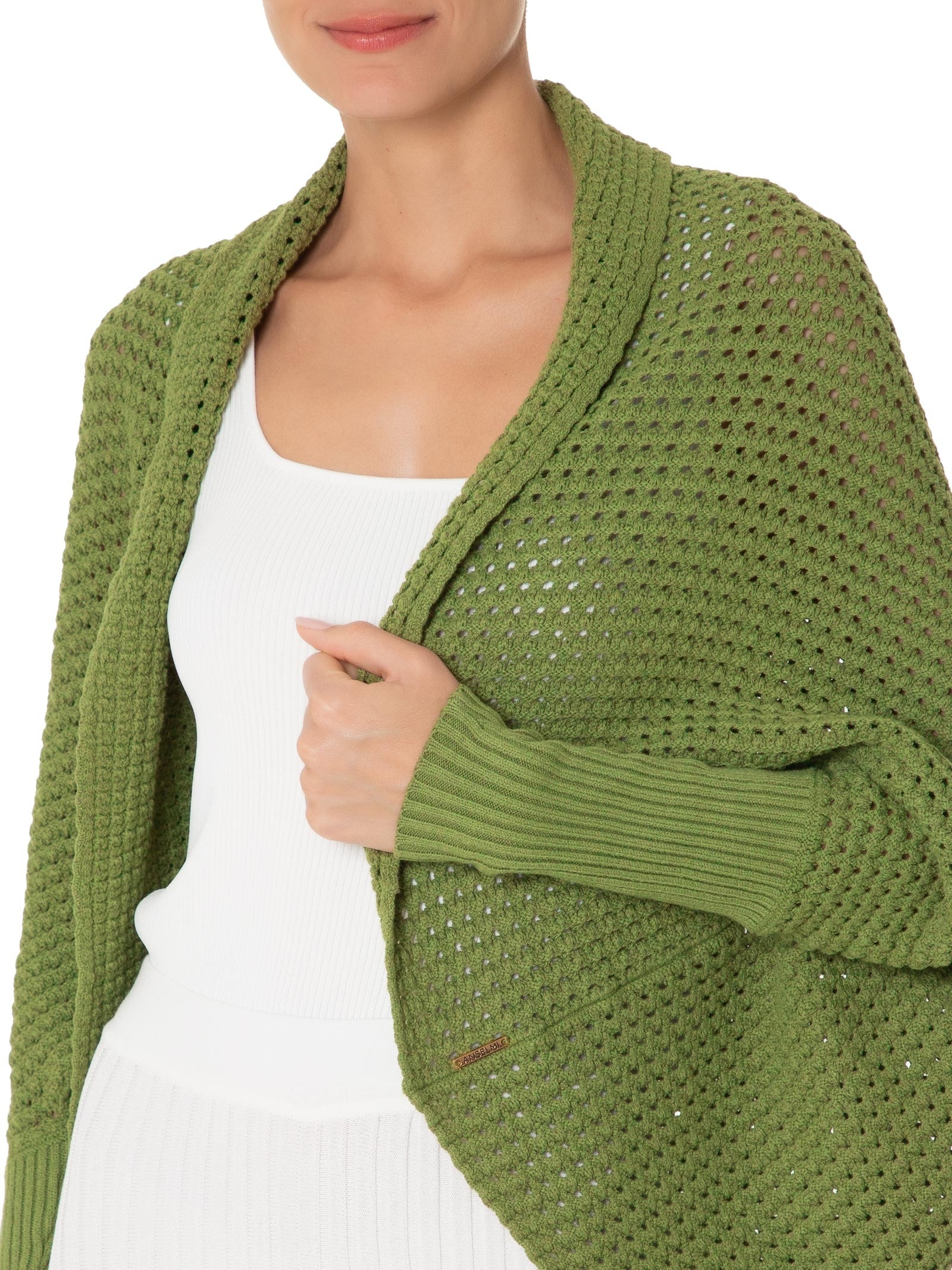 Anselmi - Casaco Feminino Manga Morcego - Verde