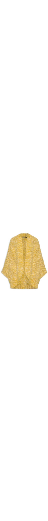Casaco Feminino Manga Wrap Tricot Mostarda - Amarelo