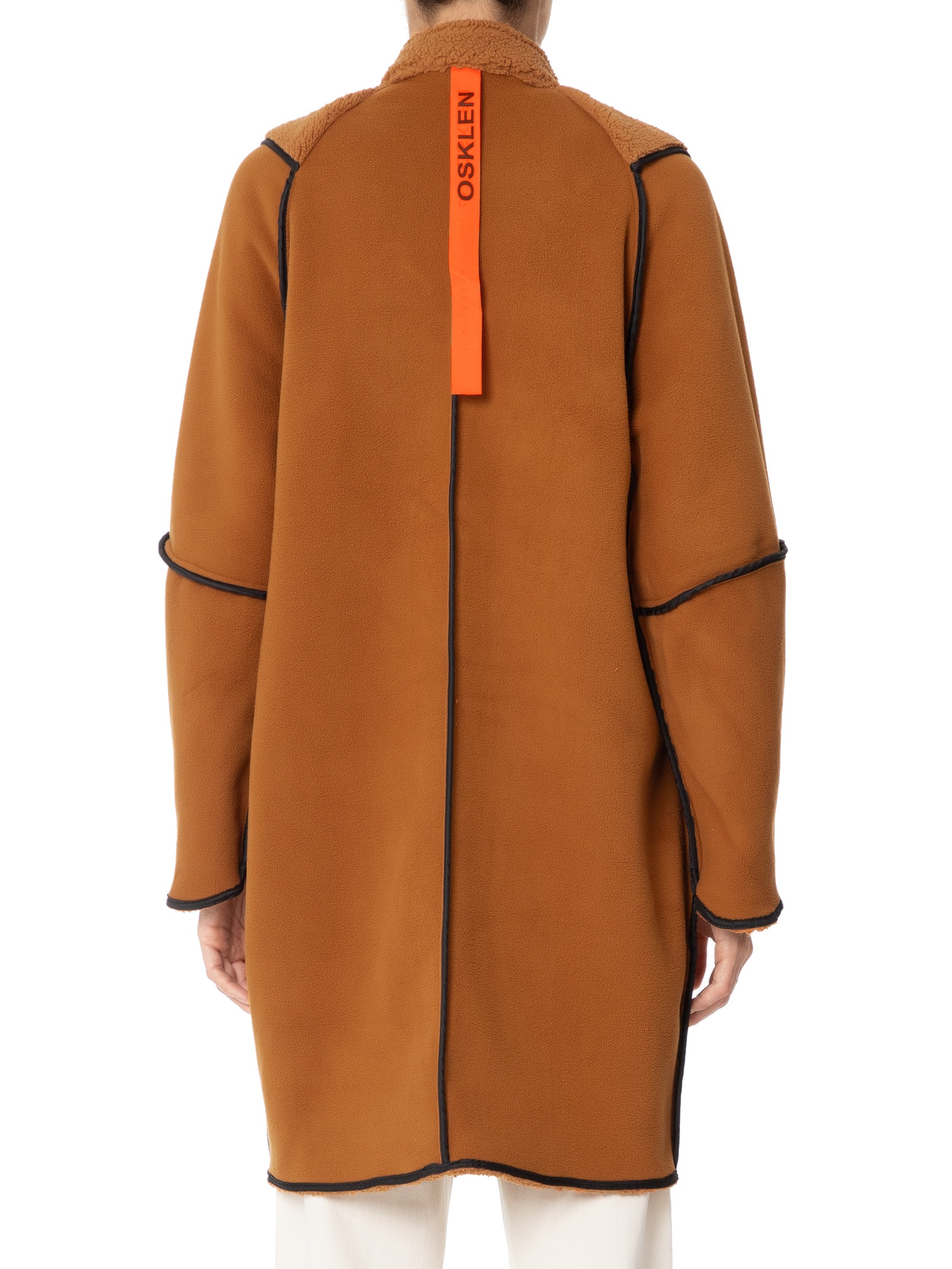オレーヌ Casaco Feminino Midi Fleece Double Face - Marrom - Osklen