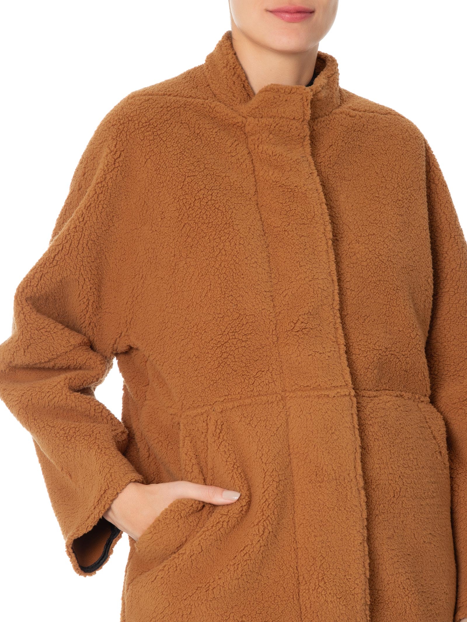 Casaco Feminino Midi Fleece Double Face - Marrom - Osklen