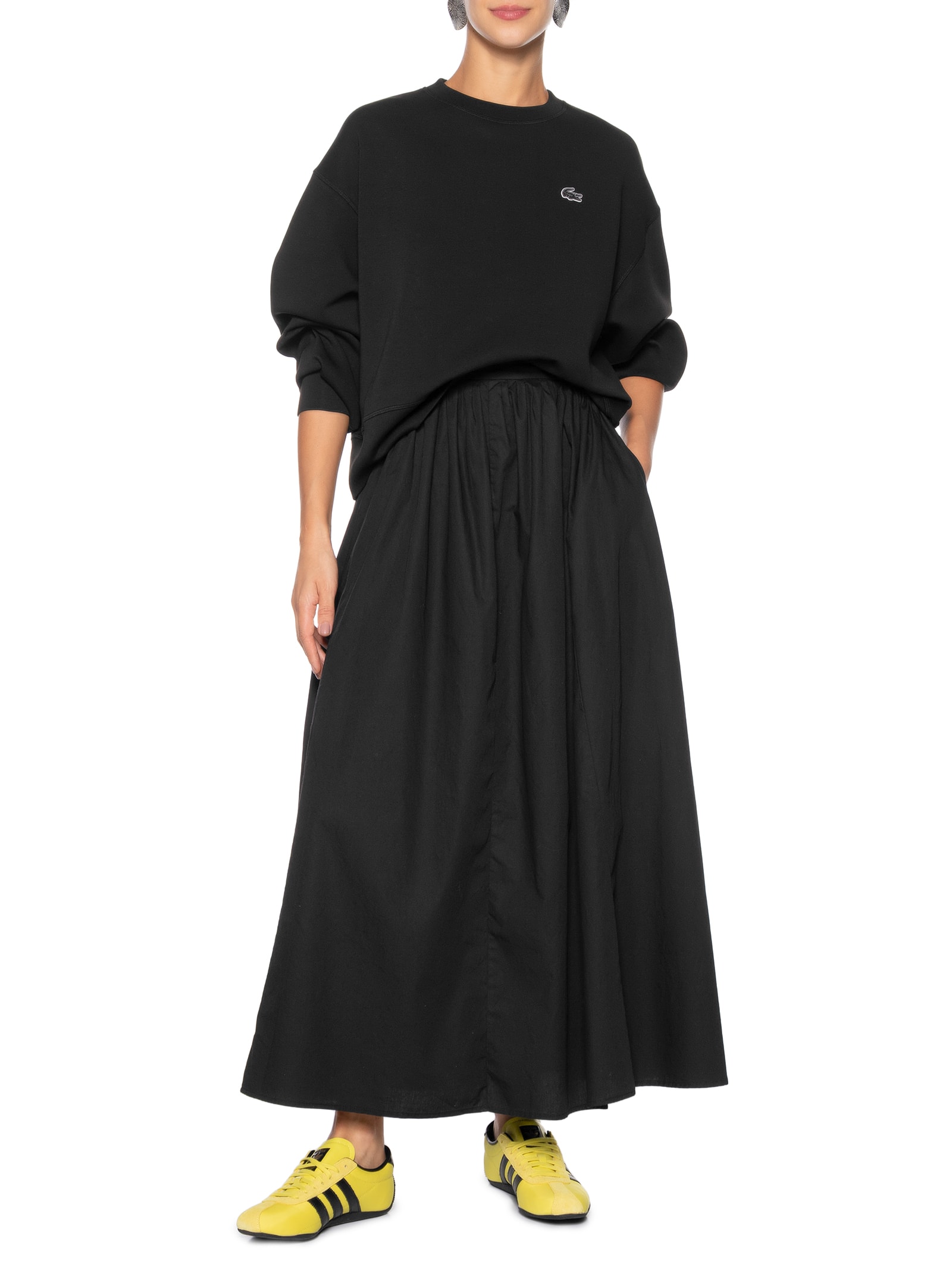Casaco Feminino Moletom Básico Croco Preto Lacoste
