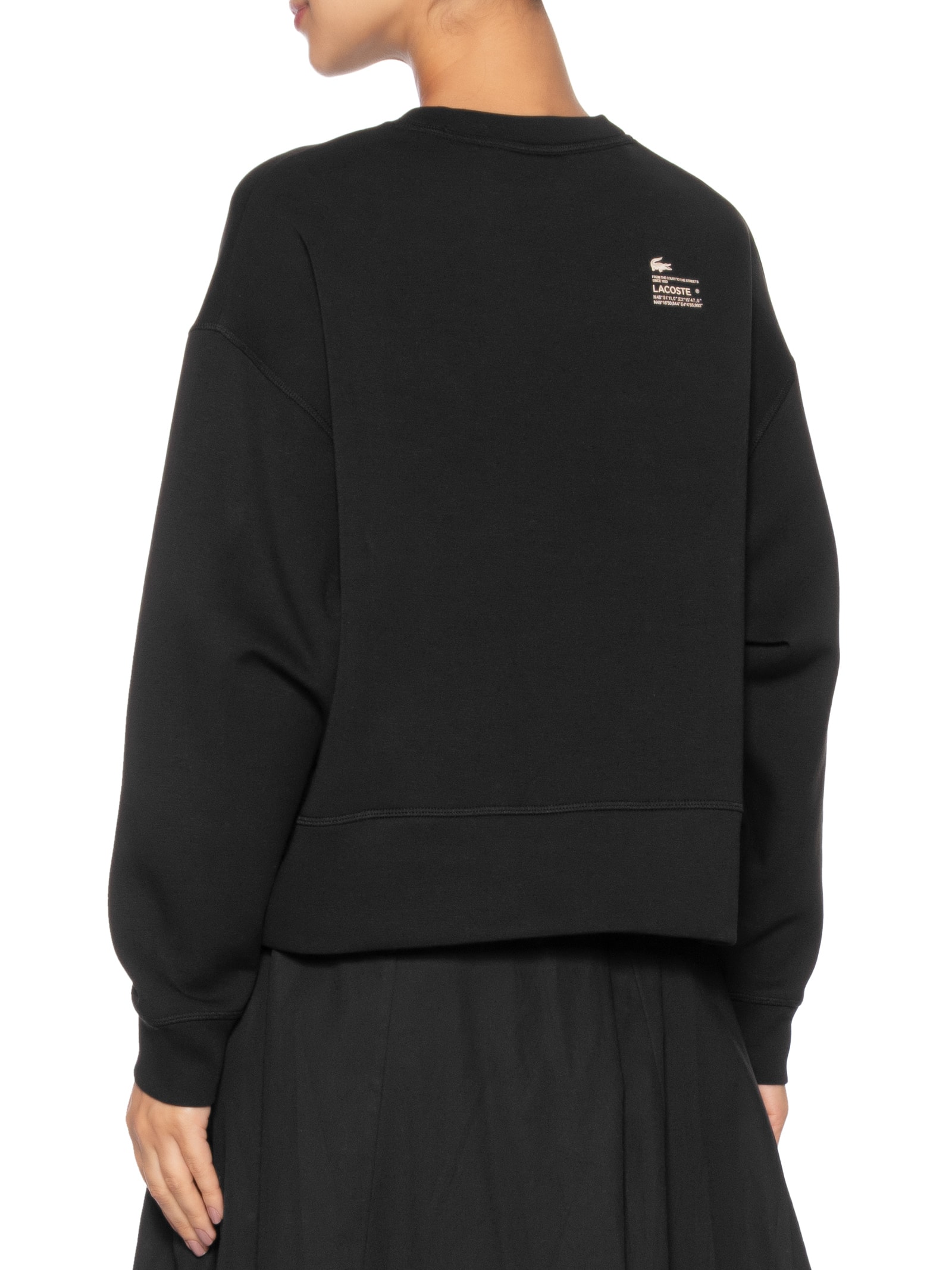 Casaco Feminino Moletom Básico Croco Preto Lacoste