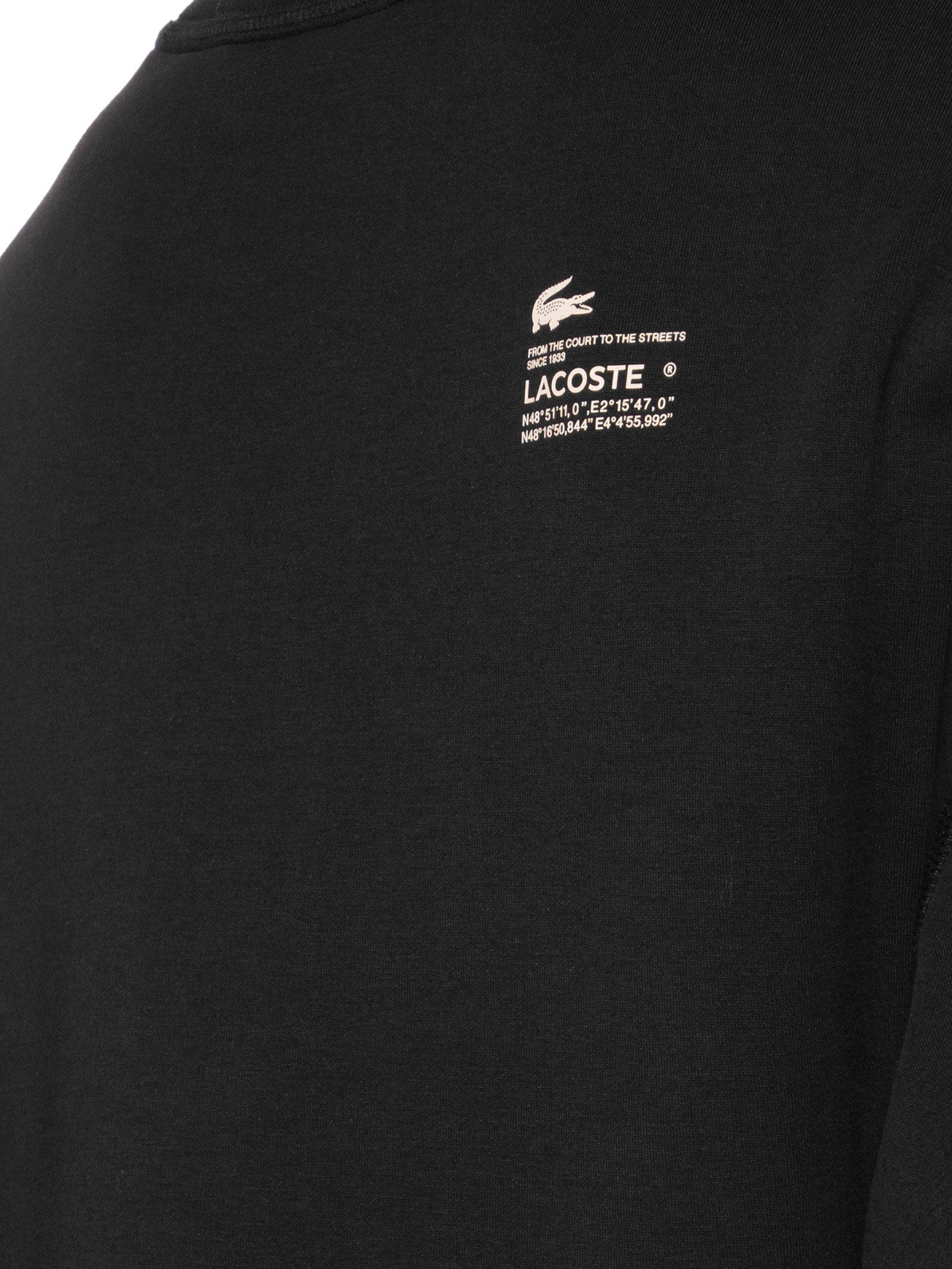 Casaco Feminino Moletom Básico Croco Preto Lacoste