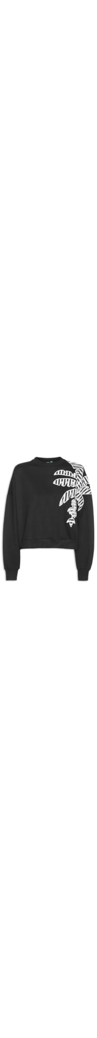 Casaco Feminino Moletom Coqueiro Bordado - Preto