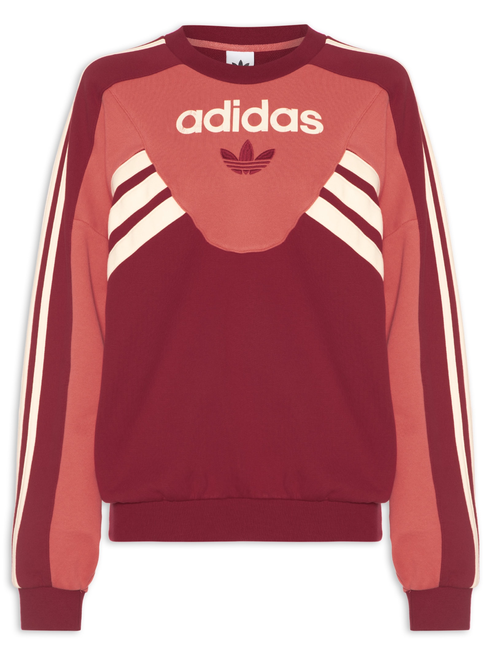 Casaco Feminino Moletom Crew Main Vermelho Adidas Originals