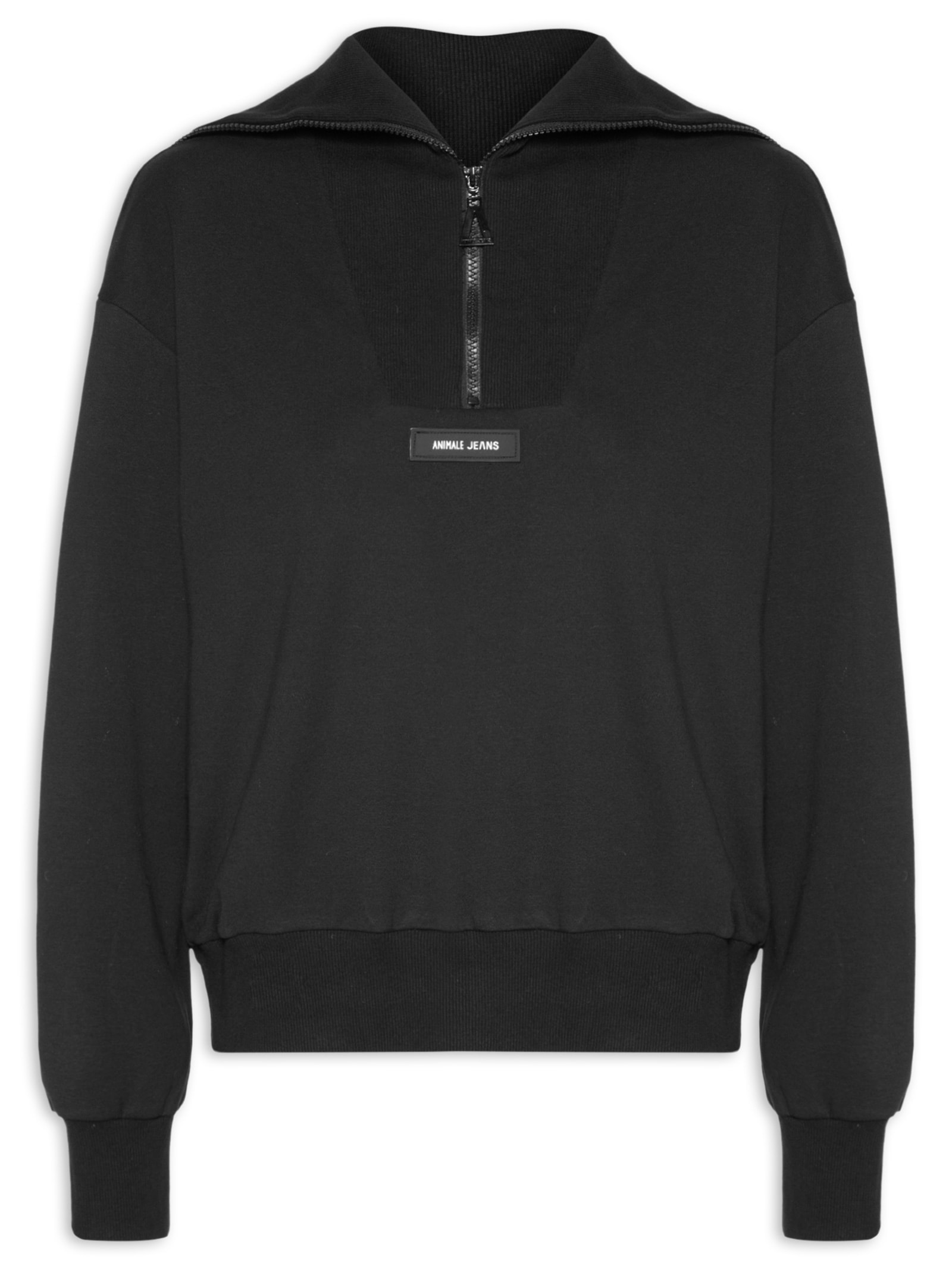 Casaco Feminino Moletom Preto Animale Jeans