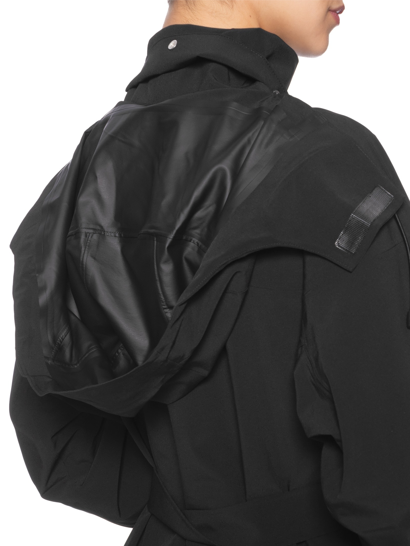 Casaco Feminino Overshirt Em Denim Tamanho Grande Preto Lacoste