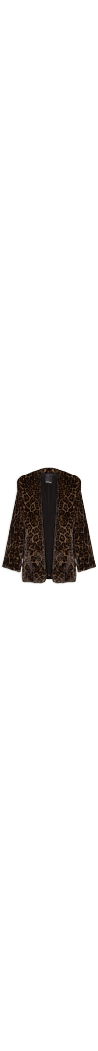Casaco Feminino Oversized De Pelo - Animal Print