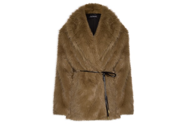 Casaco Feminino Oversized De Pelo - Marrom