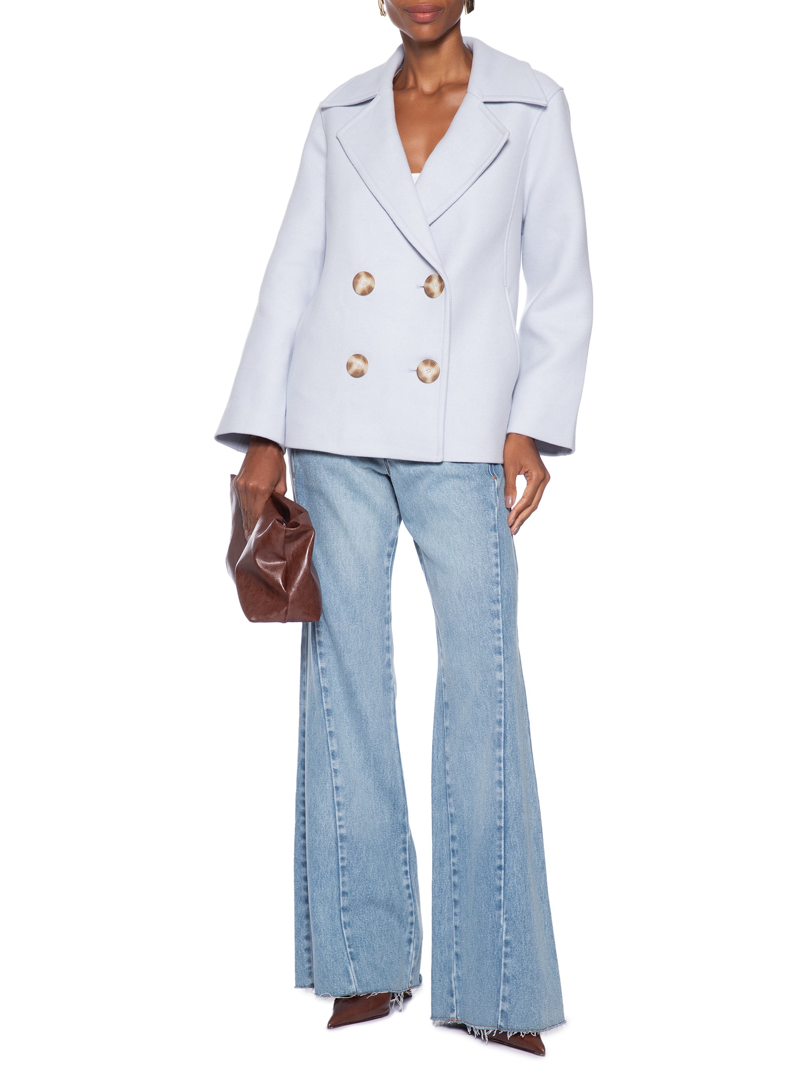 Casaco Feminino Pesado Oversized Azul Animale