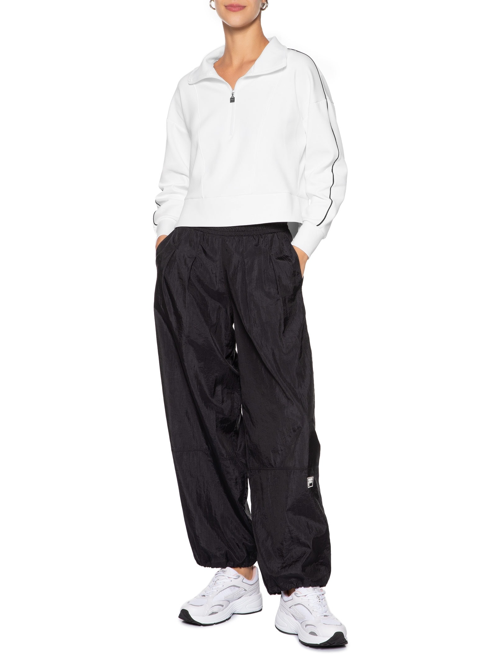 Casaco Feminino Piping Classic Sports Branco Fila